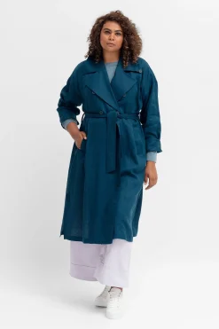 Anneli Linen Trench Coat|ELK Best