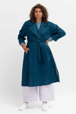 Anneli Linen Trench Coat|ELK Best