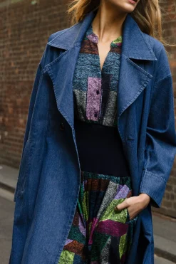 Denim Trench Coat|ELK Best