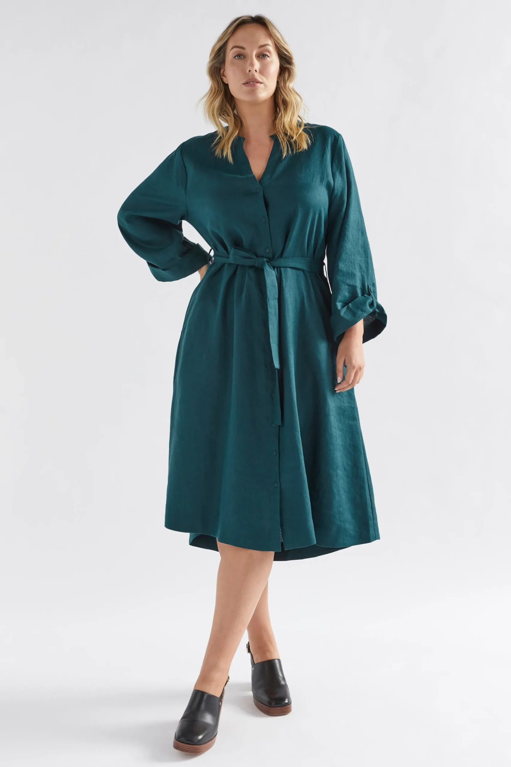 Elev Linen Shirt Dress|ELK Discount