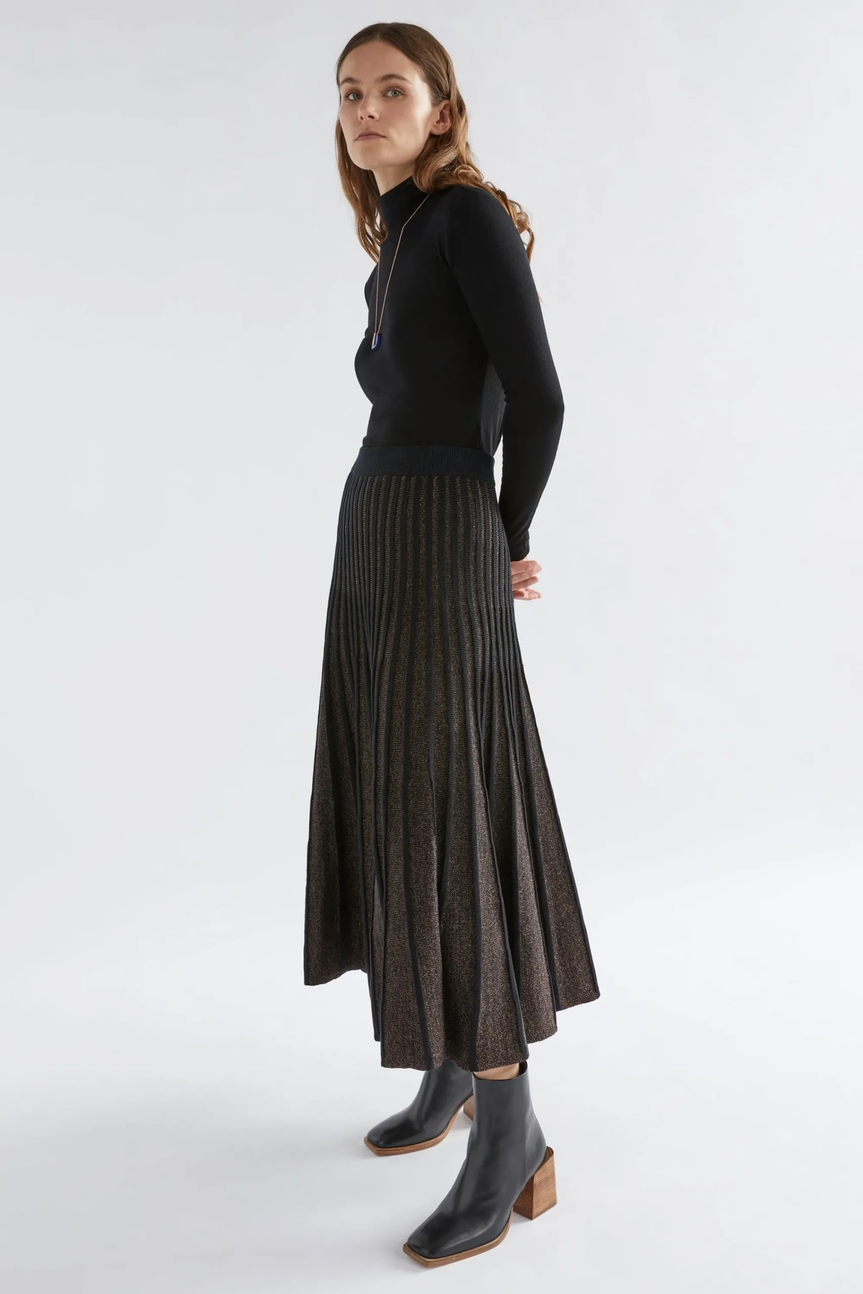 Glittra Metallic Skirt|ELK Outlet
