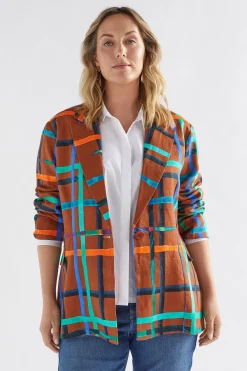 Ilona Linen Print Blazer|ELK Discount