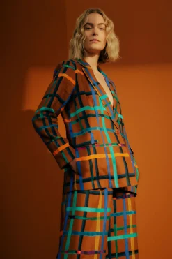 Ilona Linen Print Blazer|ELK Discount