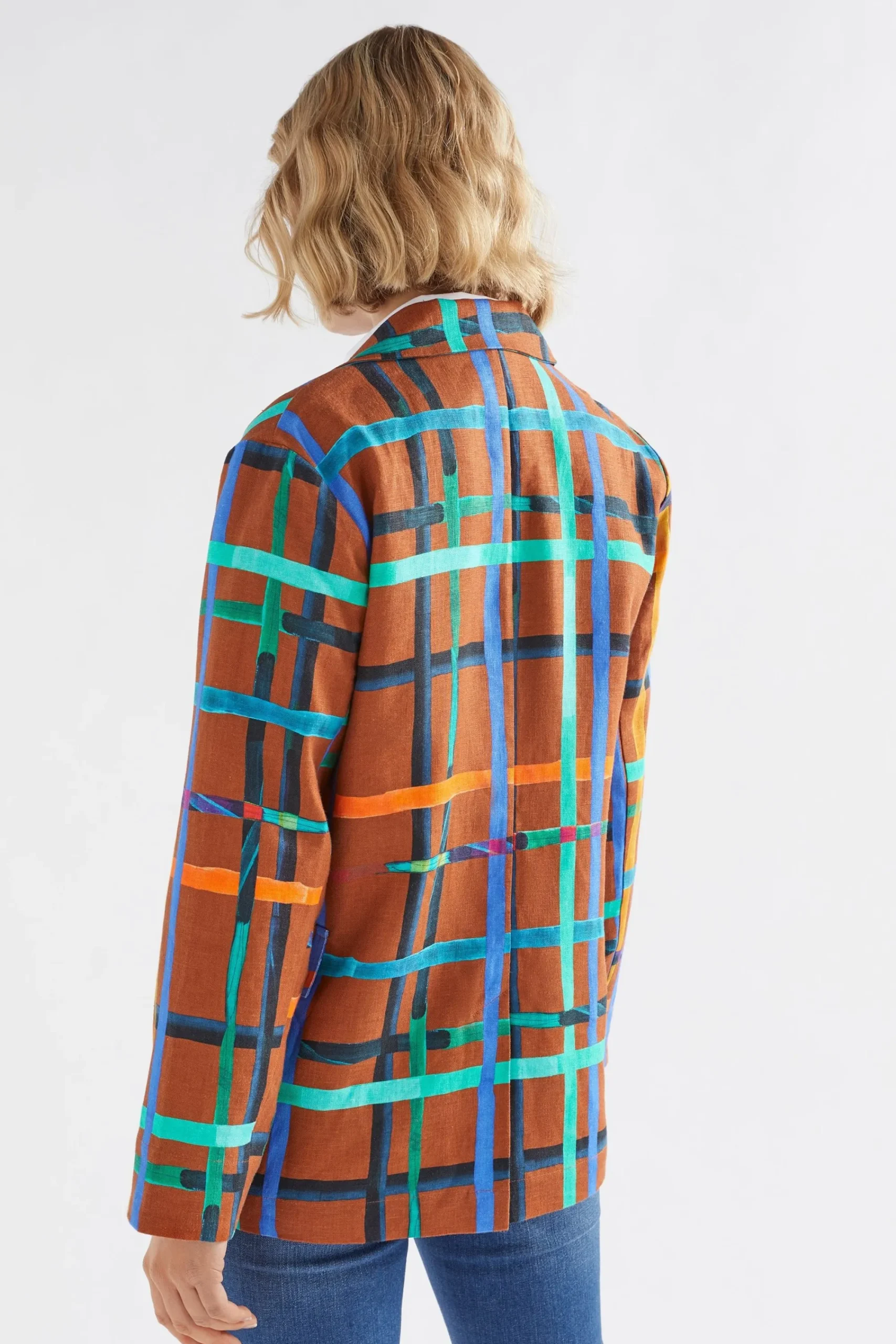 Ilona Linen Print Blazer|ELK Discount