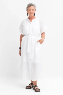 Mies Linen Shirt Dress|ELK Online