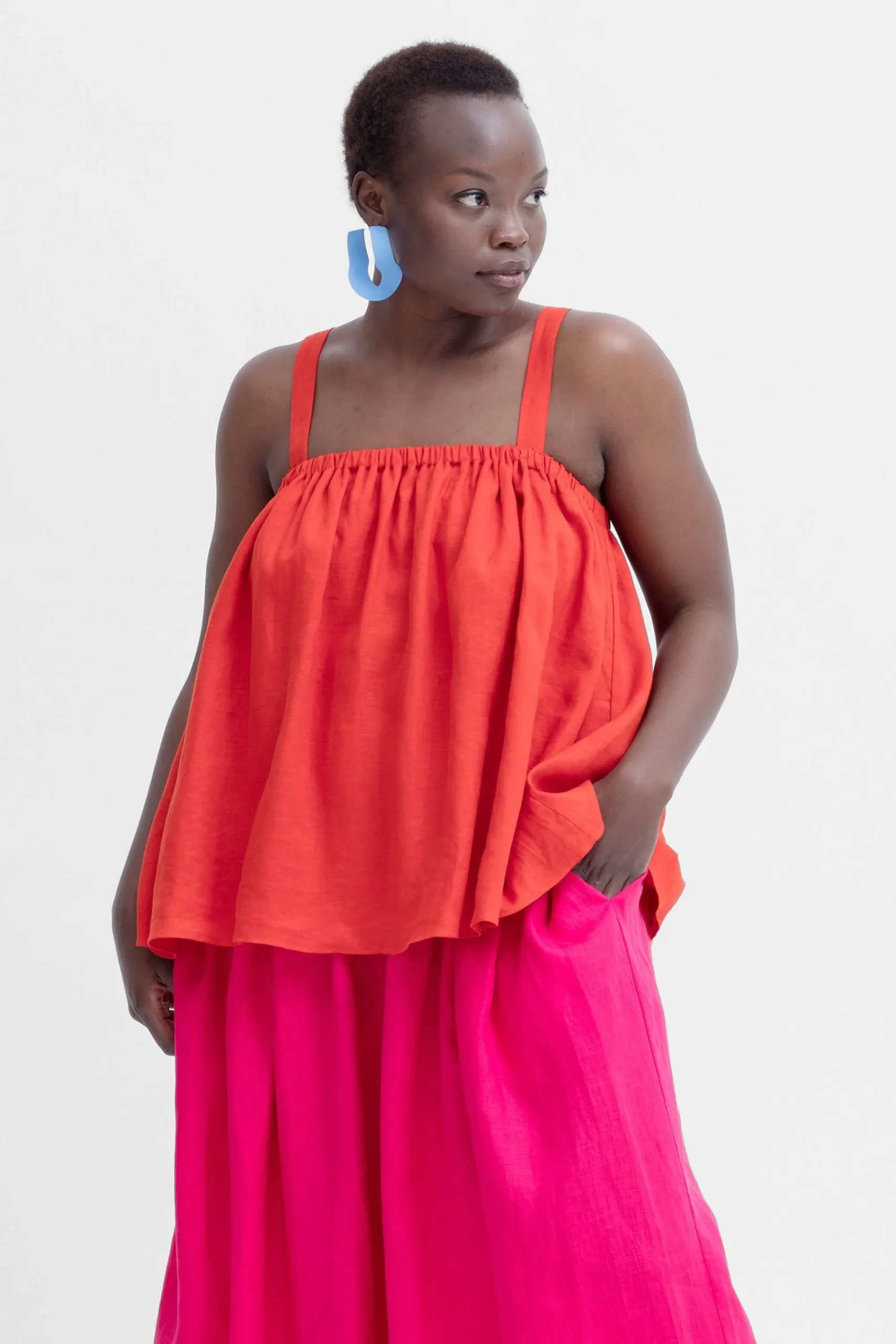 Tia Linen Tank|ELK New
