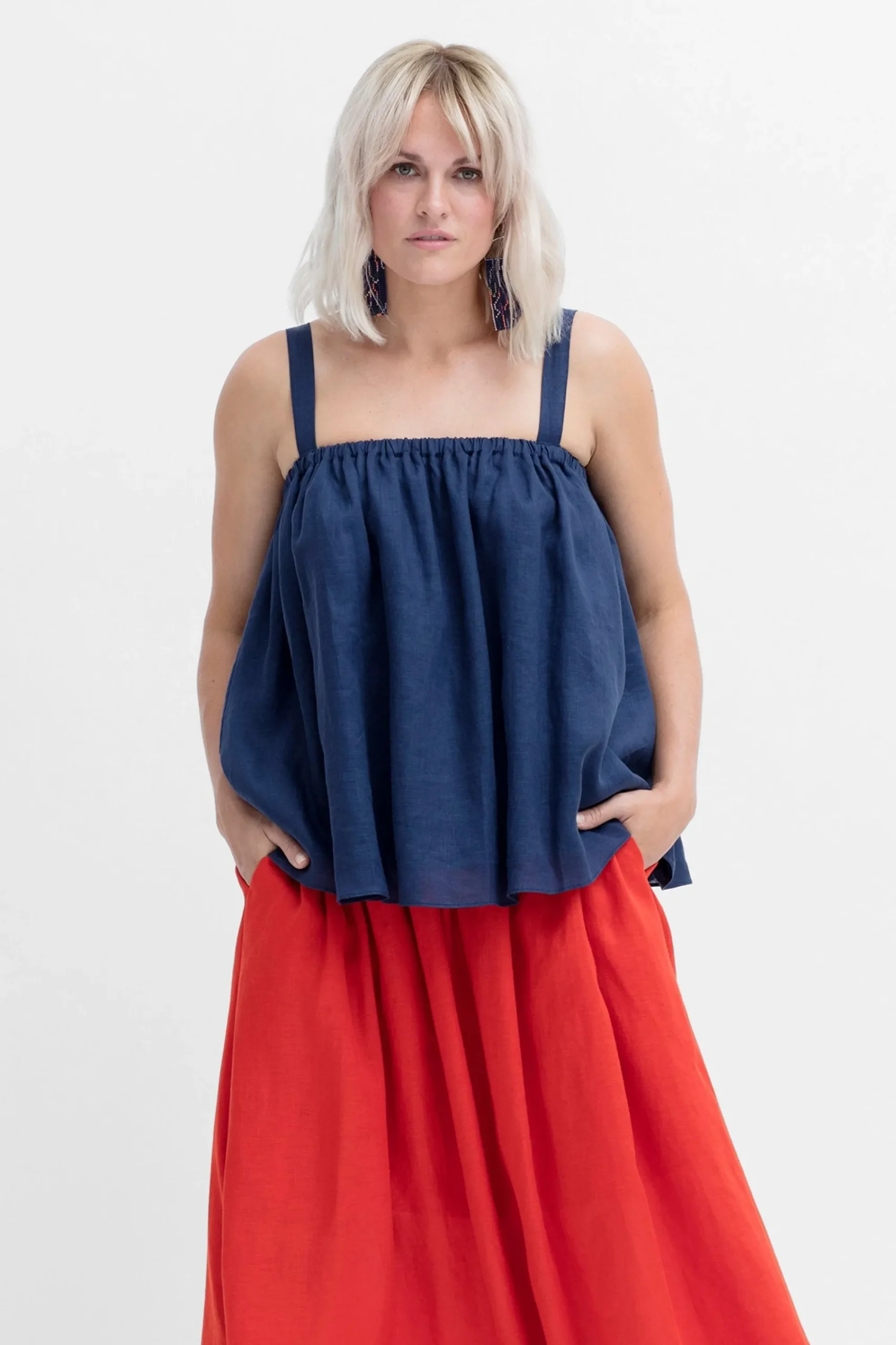 Tia Linen Tank|ELK New