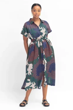 Tilko Silverscreen Linen Shirt Dress|ELK New