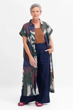 Tilko Silverscreen Linen Shirt Dress|ELK New