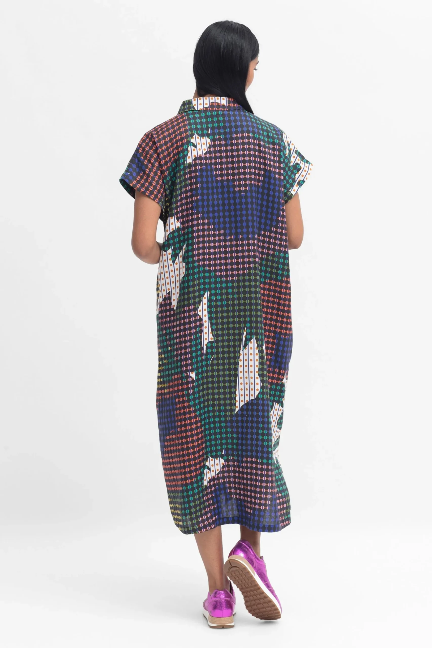 Tilko Silverscreen Linen Shirt Dress|ELK New